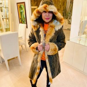 Authentic NWT Shearling Coat!